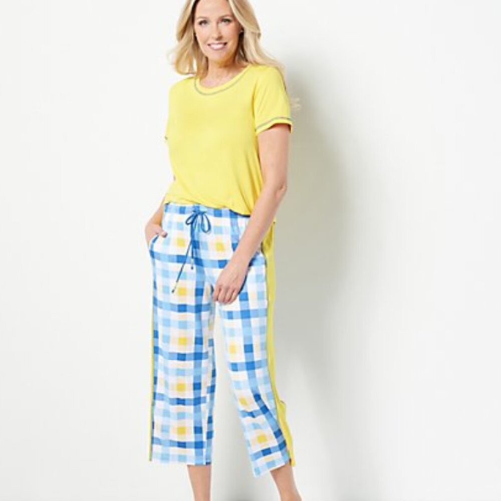 Cuddl Duds Cool & Airy Ultra Tee & Cropped Pant